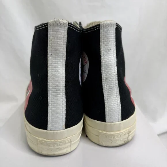 Converse x Comme des Garçons PLAY Chuck Taylor All Star High Top Black SZ 11 - Picture 6 of 12